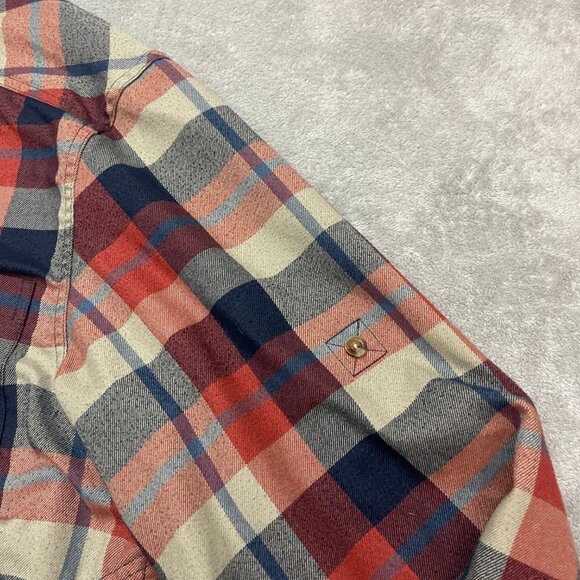 fjallraven FJÄLLGLIM Shirt Mens Large Slim Fit Autumn Leaf Plaid Flannel - Picture 3 of 8